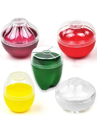 Baoly 5-Piece Set Fruit Container Refrigerator, Reusable Fruit and Vegetable Storage Containers Refrigerator Box Storage Bowls Saver Holder Keeper for onion, Green pepper, Tomato, Lemon, and garlic