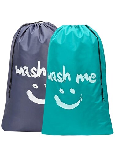 2 Pack Travel Laundry Bag, Dirty Clothes Organizer, Large Enough to Hold 4 Loads of Laundry, Easy Fit a Laundry Hamper or Basket