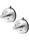 ORiTi Vacuum Suction Cup Hooks 2pcs Stainless Steel Removable Bathroom Shower Hook Suction Towel Robe Rack for Hanging Coats Towels, Bathrobe and Loofah for Kitchen Bathroom Silver