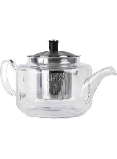 Art Glass Teakettle - 723Ml Capacity, Glass Tea Pot With Infuser, Microwavable, Tea Strainer For Loose Leaf Tea And Blooming Tea