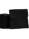 PandaSew Microfiber Jewelry Pouch, 20pcs 8x8cm Luxury Small Jewelry Gift Bag Package Snap Button with Divider Black