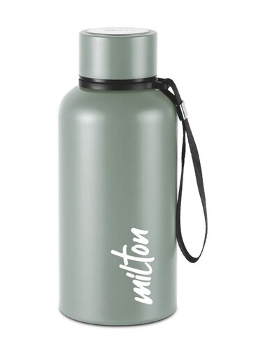 500ml (Half Litre) Stainless Steel Water Bottle, Vacuum Insulated Flask Keep Drinks Hot or Cold for 24 hours, Leak Proof, Metal Bottle for Sports, Gym, Travelling, Aura 520 ml, Grey Grey