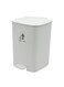 Pedal Trash Bin, 13L White, Compact, Hands-Free Foot Pedal, Soft-Close Lid, Ideal for Kitchen, Bathroom, Office, Durable Plastic, Odor-Control, Space-Saving, Easy-Clean Waste Bin, Stylish Design