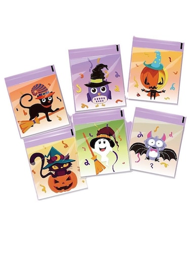 100pcs / pack pumpkin series cookie sweet candy plastic packaging bag party favors decoration supplies size 10*10+3cm