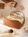 PU Leather Cosmetic Pouch (Camel)