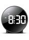 Hcosmy Digital Alarm Clock, LED Electronic Clock, Large Curved LED Display, USB Powered Small Clock, Snooze 4-Level Brightness 2 Alarms 12/24Hr for Heavy Sleepers, Teens Kids (BLACK)