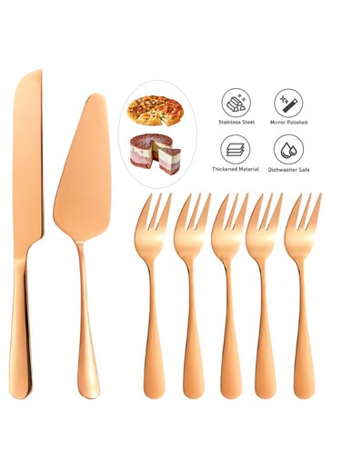 Cake Serving Set Wedding Cake Knife and Fork and Server Set Cake Cutting Utensils Stainless Steel Cake Cutter Knife and Fork Serrated Cake Knife and Fork Professional Dessert Server for Cake Cheese Pie Pizza