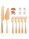 Cake Serving Set Wedding Cake Knife and Fork and Server Set Cake Cutting Utensils Stainless Steel Cake Cutter Knife and Fork Serrated Cake Knife and Fork Professional Dessert Server for Cake Cheese Pie Pizza
