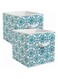 DII Non Woven Polyester Storage Bin, Scroll, Teal, Large