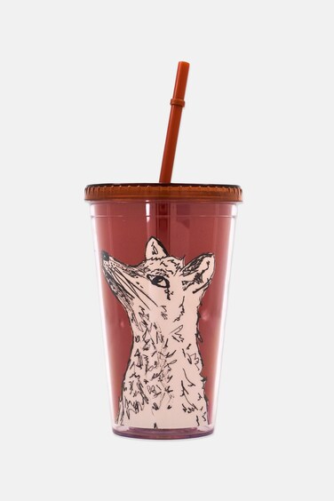 Tops Wild Fox Hydration Tumbler 300ml, Burnt Orange