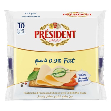 President 0% Fat Cheese Slices, 200g