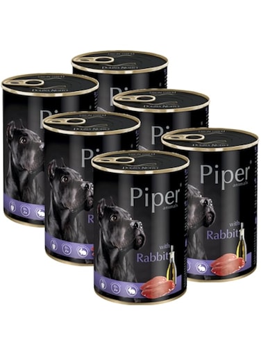 PIPER Wet Dog Food WITH RABBIT 6 x400 g