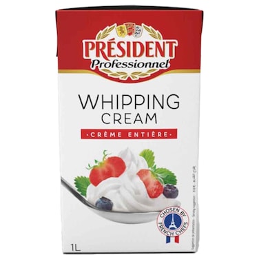 Pr&eacute;sident Professionnel Whipping Cream Full Fat UHT 35.1%, 1L