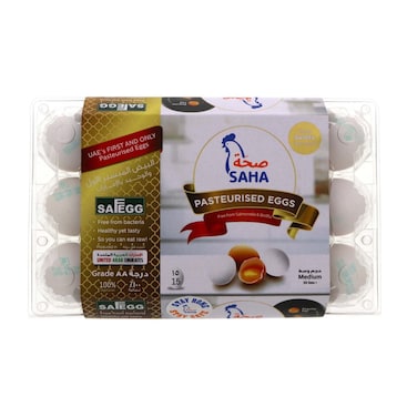Saha Pasteurized Shell Medium Eggs 15 PCS