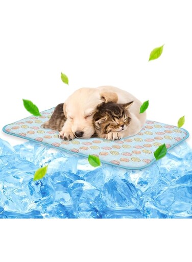 Aputue Pet Cooling Mat, Soft Non-Toxic Pet Cooling Mat, Breathable Small Cat Cooling Mat Outdoor for Indoor Outdoor, Self Cooling Pad for Kitten, Cat, Puppy, Dogs, Machine Washable