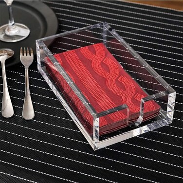 Acrylic Napkin Holder - Clear Design for Kitchen and Dining