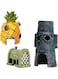 SKEIDO 3Pcs/Set Fish Tank Aquarium Decor Squidward House Pineapple Cartoon House Home Ornaments Aquarium Accessories