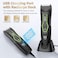 ENSSU Body Hair Trimmer for Men, Electric Groin Hair Trimmer, Ball Trimmer with Skin-Safe Ceramic Blade &amp; Wireless Charging Dock, Waterproof Body Groomer for Groin, Chest, Beard &amp; Pubic Hair (Green)