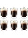 BEST-COUNTER 6 Pieces Double Wall Glasses Coffee Cup(Large)