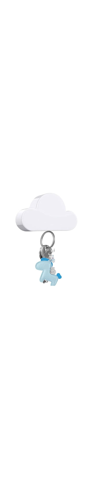 Funito White Cloud Magnetic Key Holder for Wall, Creative and Unique Ornament, Strong Magnetic Force Can Hang Multiple Keys and Keychain, Easy to Install and Convenient to Use