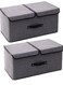 2 Pack Foldable Storage Box Storage Bags, Clothes Storage Bins Foldable Closet Organizers Storage Containers 50*30*25cm