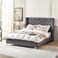 Chelsea Tufted Upholstered Large Twin Size Bed (140 X 190 CM) Grey Color