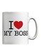 Print I Love My Boss Printed Mug White/Black/Red Standard