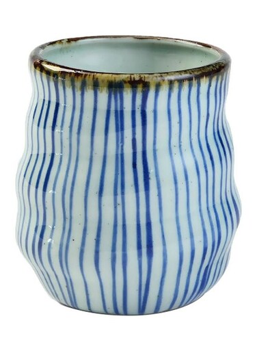 Stoneware Mug White/Blue 100ml