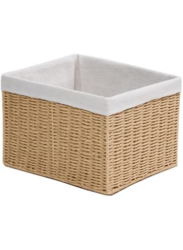 Homesmiths Storage Basket Brown with Liner 25.4 x 30.5 x 20.3 cm