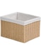 Homesmiths Storage Basket Brown with Liner 25.4 x 30.5 x 20.3 cm