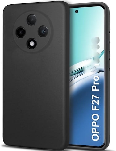 Case for Oppo F27 Pro 5G, Camera Protection Ultra Slim Soft TPU Silicone Matte Shockproof Bumper Full-Body Protective Cover for Oppo F27 Pro 2024 (Black)