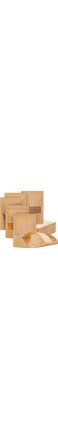 GraGra Stand Up Kraft Bags, 20 Pcs Bulk Heat Sealable Bags for Packaging, Reusable Kraft Paper Food Storage Bags, Stand Up Pouches With Matte Window, Seal Packing Bags for Tea, Candy, Snack Storage