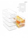 6 PCS Clear Plastic Drawer Organizers + 20 PE Food Seal Bags, Multi-Purpose Storage Set for Makeup, Jewelry, Kitchen, Bedroom and Office Organization