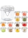 FUFU Glass Storage Jars with Airtight Clip Lid,Nut storage tank sealed fresh-keeping tank,Glass airtight jar for Blueberry Cherry Food Sauce-200ml of 12 pcs