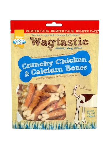 WAGTASTIC CHICKEN &amp; CALCIUM BONES 350G