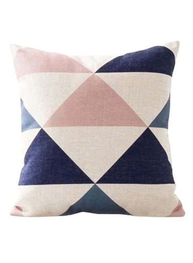 Home Painted Pillow Case Linen White/Pink/Blue