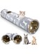 Excefore Straight Cat Tunnels for Indoor, Cat Play Tunnel, Collapsible Cat Play Tunnel with Cat Toy Ball, Suede Crinkle Cat Tube Tunnel for Indoor Kittens, Puppies, Bunnies, Rabbits and Small Dogs