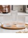 Cups Vintage Glassware, Origami Style Transparent Glasses Set, Beverages Ice Coffee Cup Juice Ripple Drinkware Dishwasher Safe, Durable and Elegant