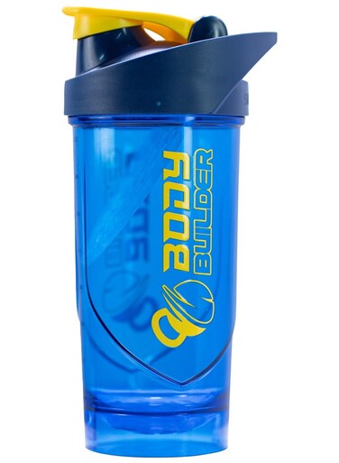 Builder Shieldmixer Shaker Bottle, Blue, 700ml &acirc;&euro;&ldquo; Leak-Proof, Odor-Resistant &amp; Easy-to-Clean with Measuring Marks