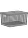 OU Grid Basket with Lid, 20 Liter Capacity, Lead Grey