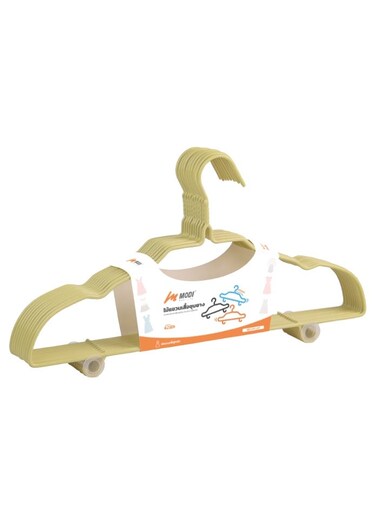 47cm 10pcs Yellow Women Style Rubber-Coated Clothes Hangers &acirc;&euro;&ldquo; Non-Slip Wide Shoulder Design &acirc;&euro;&ldquo; Plastic Hanger Set for Dresses, Blouses &amp; Lingerie &acirc;&euro;&ldquo; 10 PCS