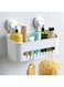 LUXEAR Suction Cup Shower Caddy - No Drilling Removable Shelf - Powerful Organizer Max Hold 22lbs - Waterproof Storage Basket for Bathroom &amp; Kitchen