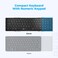 iClever Foldable Keyboard with Number Pad BK09 Wireless Portable Keyboard for Travel and Business Trip, USB-C Charging Compact Keyboard for iPad, iPhone Mac Android Windows iOS, Sync up to 3 Devices
