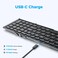 iClever Foldable Keyboard with Number Pad BK09 Wireless Portable Keyboard for Travel and Business Trip, USB-C Charging Compact Keyboard for iPad, iPhone Mac Android Windows iOS, Sync up to 3 Devices
