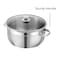 VINOD STAINLESS STEEL 3 PC COOKWARE SET WITH LID, VIC007, SAUCEPOT, SAUCEPAN, COOKING POT - 14CM  16CM   18CM