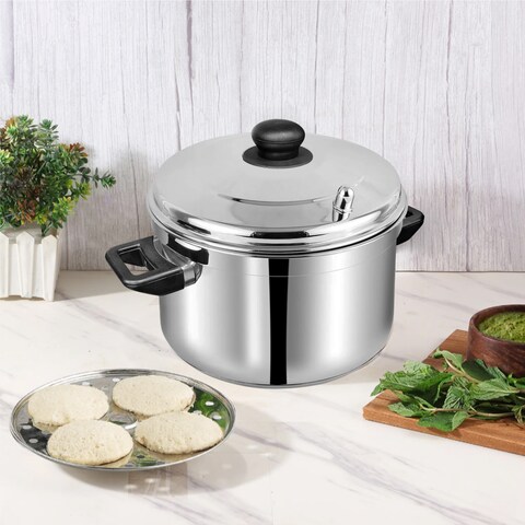 VINOD STAINLESS STEEL IDLI COOKER  WITH 4 TIER IDLY PLATE ( 16 IDDLY), VIC001, COOKER, IDLI MAKER, STEAMER