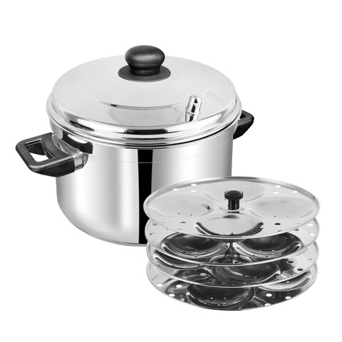 VINOD STAINLESS STEEL IDLI COOKER  WITH 4 TIER IDLY PLATE ( 16 IDDLY), VIC001, COOKER, IDLI MAKER, STEAMER