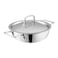 VINOD PLATINUM TRIPLY STAINLESS STEEL EXTRA DEEP KADAI/KADHAI WITH STAINLESS STEEL LID - 1.5 LITRES (20 CM) , VTK020, COOKING POT, FRYPAN, CASSEROLE