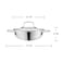 VINOD PLATINUM TRIPLY STAINLESS STEEL EXTRA DEEP KADAI/KADHAI WITH STAINLESS STEEL LID - 2.5 LITRES (22 CM) , VTK022, COOKING POT, FRYPAN, CASSEROLE