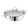 VINOD PLATINUM TRIPLY STAINLESS STEEL EXTRA DEEP KADAI/KADHAI WITH STAINLESS STEEL LID - 2.5 LITRES (22 CM) , VTK022, COOKING POT, FRYPAN, CASSEROLE